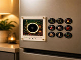Christmas Fridge Decor Magnetic Vinyl Record Music Box with 9 NFC Music Refrigerator Magnets, LED V1192-AZ-W-34213
