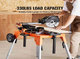 Miter Saw Stand with Tabletop and Wheels 330lbs Load Capacity Adjustable V952-TSXQJZJ5060IEB045V0