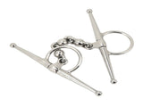 135mm Stainless Steel Horse Mouth Bit Horse Mouth Riding Full Cheek Snaffle Bit with Ball Chain V1294-YM0717-3111220220811