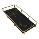 Bathroom Vanity Tray Modern Stylish Anti Slip Kitchen Sink Countertop Storage Organizer S Black V1294-YM0710-3112230084112