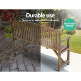 Gardeon 5FT Outdoor Garden Bench Wooden 3 Seat Chair Patio Furniture Natural ODF-BENCH-5FT-NTL