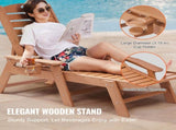 Chaise Chair, 181 kg Weight Capacity, 6 Positions Adjustable Patio Chair, Outdoor HDPE V952-HDPESLTYGDTYYCZAV001V0