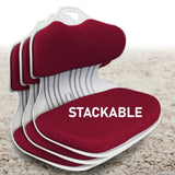 4X Slender Chair Posture Correction Seat Floor Lounge Padded Stackable RED V274-FT-SLDC-RD-X4
