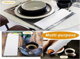 1000 Pieces White Silverware Bags Churro 3 x 10 Inch Kraft Sleeves Paper Utensil for Kitchen Cutlery V1259-DP01-A-5749