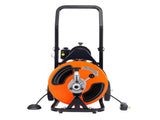 Drain Cleaner Machine 75FT x 3/8Inch, Auto Feed Sewer Snake Auger with 4 Cutter & Air-activated Foot V952-ZDJJKLSGDSTJZXGSSV3