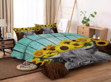 Nature-Inspired Floral Duvet Cover Set - Hypoallergenic Fabric-King V745-AQ043886K3