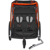 VEVOR Bike Trailer for Toddlers, Kids, Double Seat, 45 kg Load, 2-In-1 Canopy Carrier Converts to V952-LYS2GHJG820IRLD5RV0