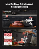Heavy Duty Meat Grinder Manual Sausage Filler Stainless Steel with Clamp V952-SYZJSJRJB80CMAC3RV0