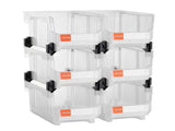 Plastic Stackable Bins, 37.7 x 21.5 x 18 cm , Plastic Containers for Organizing & V952-DDWLX6GZ14LTCARKA001V0