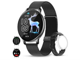 Smart Watch with Bluetooth Call and Sleep Monitor Fitness Tracker Watch-Black V1263-JX-7663-1