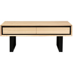 Aconite Coffee Table 120cm 2 Drawers Solid Messmate Timber Wood - Natural V315-VOD-OHIO-03