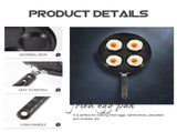 Nonstick Omelette Pan, Black, Long Heat-Resistant Handle, Fast Soaking, for Kitchen 1Pc V1366-AZ2-W-23779
