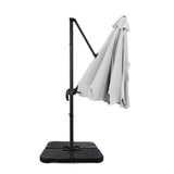 Instahut 3m Outdoor Umbrella w/Base Cantilever Beach Roma 360 Degree Tilt Grey UMB-ROMA-F-50N-GR
