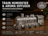 Silvery Retro Train Aromatherapy Humidifier - 300ml Ultrasonic Cool Mist Diffuser with Jellyfish V888-ELOSUNG53554