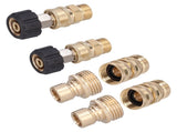 8Pcs High Pressure Washer Adapter Coupler Set Brass Quick Disconnect Connector Kit V1294-YM0901-3111210156311