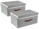 Collapsible Storage Boxes, Washable Fabric Storage Bins with Lids, Miscellaneous storage box V1366-AZ2-W-07603
