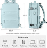 Blue Travel Backpack Cabin Bag with Dry Wet Sorting, 42 x 30 x 20 cm V1188-MS-325-0356
