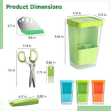 3PCS Herb Keeper with Stripper and Scissors, Moisture-Proof Seal Plastic Cilantro Storage Spices V1369-AZ3-W-08804