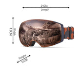 OutdoorMaster Ski Goggles PRO - Frameless, Interchangeable Lens 100% UV400 Protection Snow Goggles V1168-4O-8A3D-SGEA