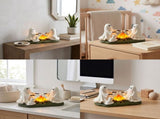 Halloween Decoration Ghost Campfire Night Light, Light Up Ghost Roasting Marshmallows Statue, V1369-AZ3-W-21691