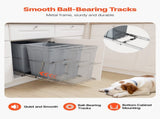 Pullout Trash Can for Kitchen Cabinets,Double Under Sink Garbage Recycling Bin, Under Mount V952-CFLJTDTHSST5OB5S2V0