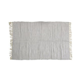 Large Chindi Cotton Handmade Floor Mat with Tassels 90 x 150 cm Silver V442-BZO-FLOORR-LARGECHINDI-SILVER-RE