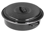 Oval Roaster Enamel Oval Roaster Excellent Heating for Barbucue and Sweet Potato Black for Family V1294-YM0710-3118210252011