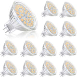 12 Pack MR16 LED Bulbs 12V 5W White 120 Degree Beam Compatible with 50W Halogen V1188-MS-527-037