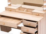 Levede Dressing Table Stool Set Oak VM1022-OA