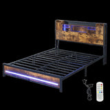 Levede Queen Bed Frame Storage Headboard Industrial BF1066-Q