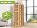 360 Rotating Bookshelf Bamboo Storage Display Rack Shelving in Wood V63-842461