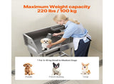 86.4 cm Dog Washing Station, Stainless Steel Pet Grooming Tub Bathtub, Professional Dog Wash Sink V952-BXGCWYG34CZJQTV6N002V0