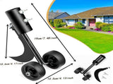 Weed Puller with Wheels, Manual Standing Weed Remover Tool with Curved Hook for Garden, Lawn and V1237-ZY-924-325