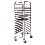 SOGA Gastronorm Trolley 15 Tier Stainless Steel Cake Bakery Trolley Suits 60*40cm Tray GASTRONORMRACKINGTROLLEY309