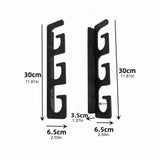 6-Rod Wall Mount Fishing Rod Holder Horizontal Black Fishing Rod Storage Rack V1308-DSZKI-659