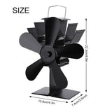 Wood Heater Fan Eco Heat Powered Self-Powered Silent for Fireplace Stove Burner V201-W11341831