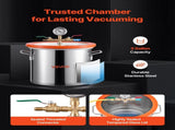 11.36 L Vacuum Chamber with Pump, 3.5 CFM 99 L/min, Single Stage Vacuum Pump, Stainless Steel V952-ZKBYZKTTZDJ1C7IAJ001V3