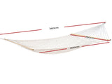 Gardeon Hammock Bed Outdoor Chair Camping Hanging Hammocks Mesh 2 Person HM-BED-BAR-MES-D-CR