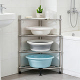 Stainless Steel Bathroom Storage Shelf,Four-Layer Storage Rack, Bathroom Triangular Rack, Washbasin V1161-107889