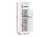 Artiss 2x Bathroom Storage Cabinet 3-Tier Toilet Paper Holder Organizer White FURNI-S-DIY-LVD02-WHX2