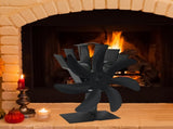 Eco-Friendly Heat Powered Fireplace Blower with Enhanced Blade Design, Fireplace Circulating hot V1192-AZ-W-10608