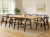 Levede 8x Dining Chairs Wooden Hans Black CH1041-2-BKX4