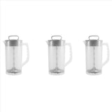 3X Mixing Pitcher for Drinks,2 Quart/64oz Plastic Water with Lid,Easy-Mix Juice Container,Angled V1370-AZ4-10373