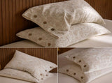Linen Pillowcase Set - Button Closure Pillow Covers 48x74cm for Home Bedding V888-ELOSUNG54961-1
