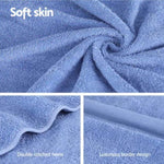 2 Pack Bath Sheets Set Cotton Extra Large Towel Blue TOWEL-D-180-L-BL