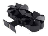 6 Blades Heat Powered Stove Fan Dual Head Fireplace Fan Home Non Electric Fan Black V1294-YM0512-3114220099911
