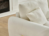 92-inch high-quality teddy fur fabric corner sofa - Black V1316-W1825S00020