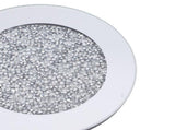 6pcs Glass Mirrored Coasters with Holder Round Drink Coasters for Coffee Table Kitchen Bar Home V1294-YM0901-3118250151412