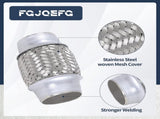 2PCS Exhaust Flex Pipe Stainless Steel Double Braid 1.75" x 4" w/Ends 4" Long V1258-DP02-WO-317