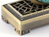 Swan Lake Double-Layer Incense Burner, Dual-Purpose Design, Deep Blue-Gold Swan, Auspicious Tea & V1232-TRHXL001
